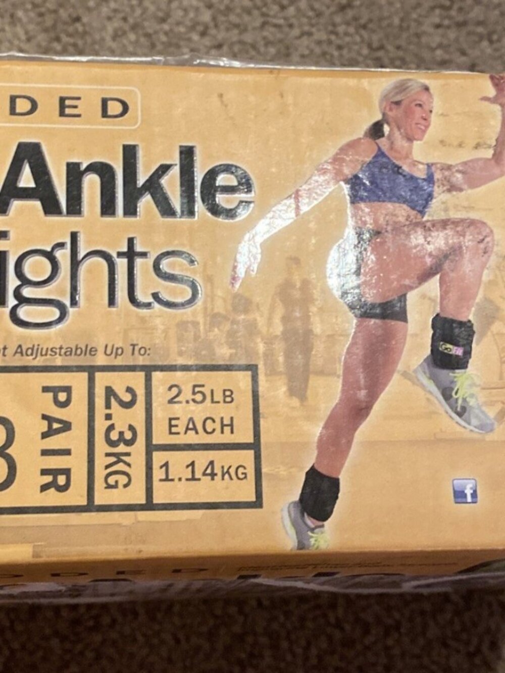 GoFit Pro Ankle Weights 5 lb Pair Adjustable NEW